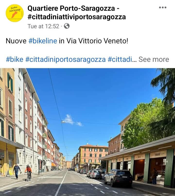 Despite Meloni's threats, Italians are still inventing nonsensical English words to replace existing Italian ones. Here, a pista ciclabile (cycle path) is now a 'bike line'