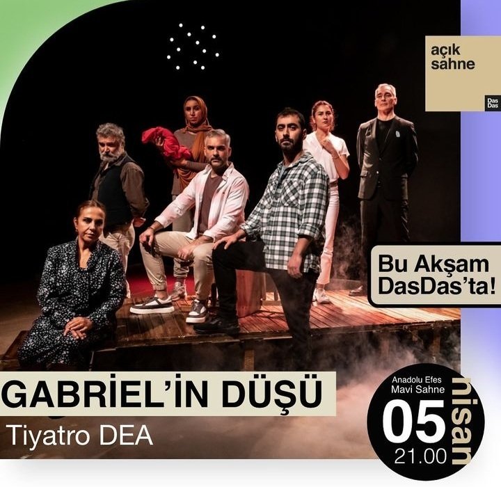 Gabriel'in Düşü bu akşam 21:00'de, DasDas Efes Mavi Sahne'de
<a href="/dasdasistanbul/">DasDas Ataşehir</a> <a href="/efes/">EFES</a>