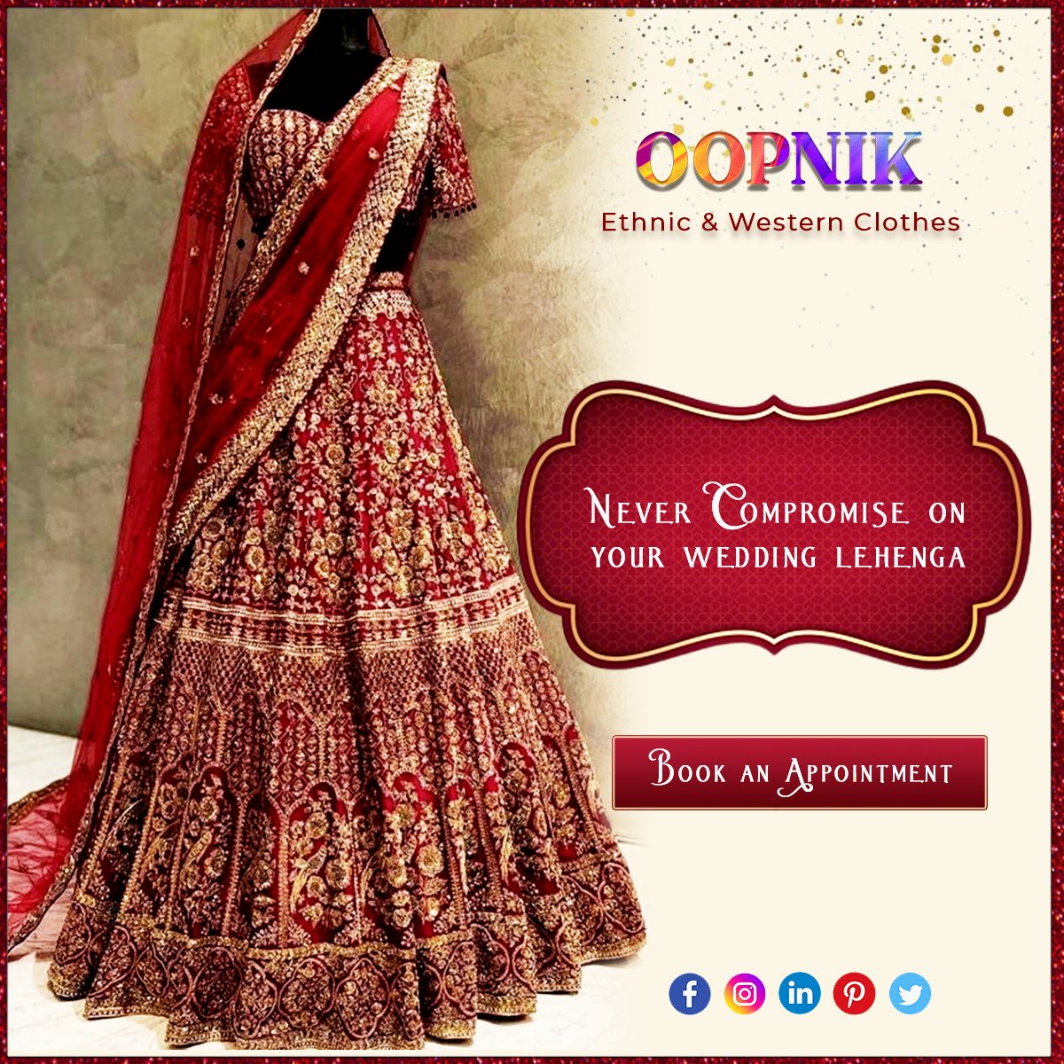 Ready to make your special day more memorable with our bridal wear collection because we want you to be authentic.

#oopnik #bridallehenga #lehenga #lehengacholi #weddinglehenga #indianbride #bridalmakeup #bridalwear #weddingdress #designerlehenga #lehengalove #wedding #bride
