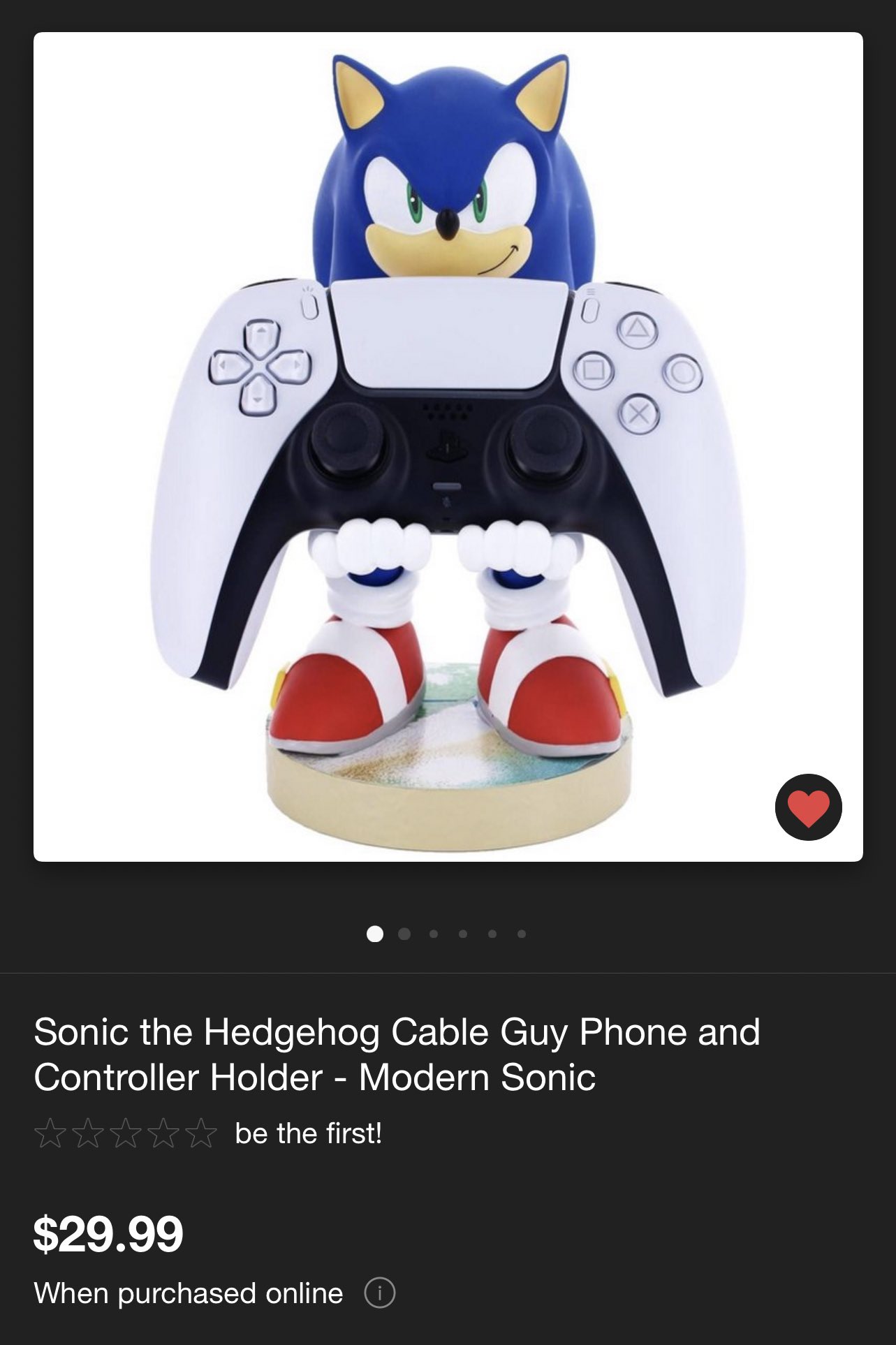 Sonic The Hedgehog Cable Guy Phone And Controller Holder - Modern Sonic :  Target