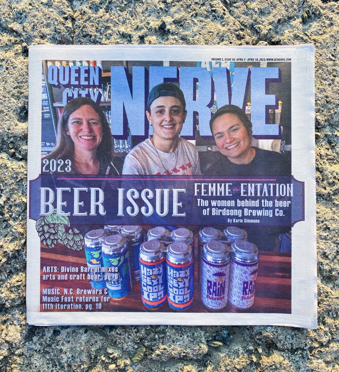 queencitynerve's tweet image. Vol. 5, Issue 10: In our annual Beer Issue, the leading ladies of @BirdsongBrewing discuss being women in a male-dominated scene. Plus, @DivineBarrelCLT launches the Drop Series to help local artists reach new audiences, N.C. Brewers &amp;amp; Music Fest turns 11 and more. #CLTBeer