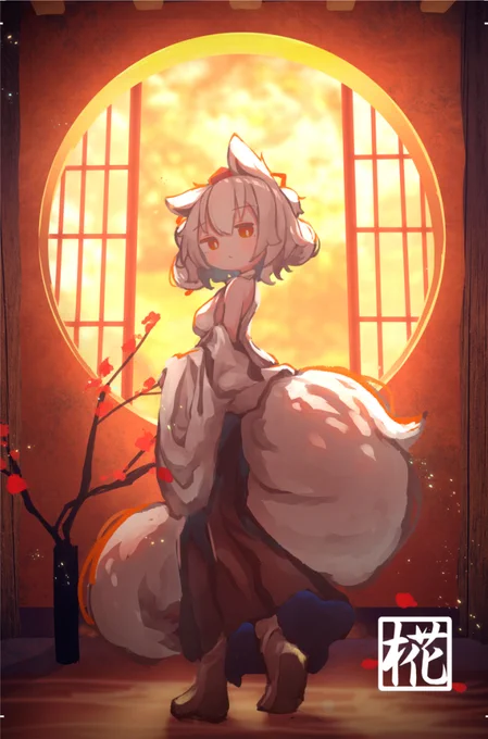 椛ちゃん例大祭でタペストリーにする予定です～#東方project 