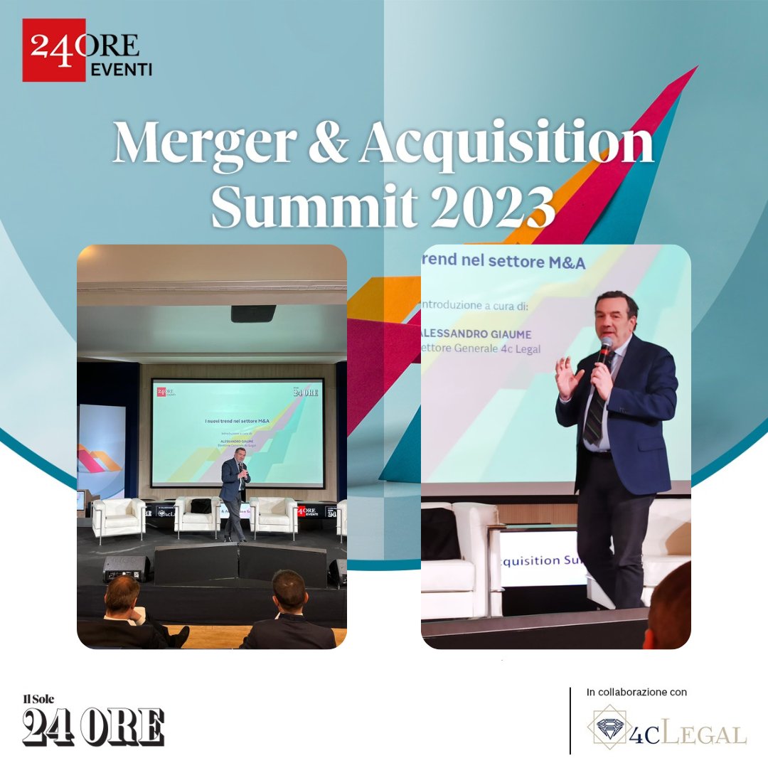 Apre i lavori del pomeriggio al Merger &amp; Acquisition Summit 2023 <a href="/alegiaume/">Alessandro Giaume</a> General Manager 4cLegal 💎 I nuovi trend, le novità normative e le opportunità di crescita per le organizzazioni nelle prossime tavole rotonde.
Seguici qui: eventi.ilsole24ore.com/merger-acquisi…