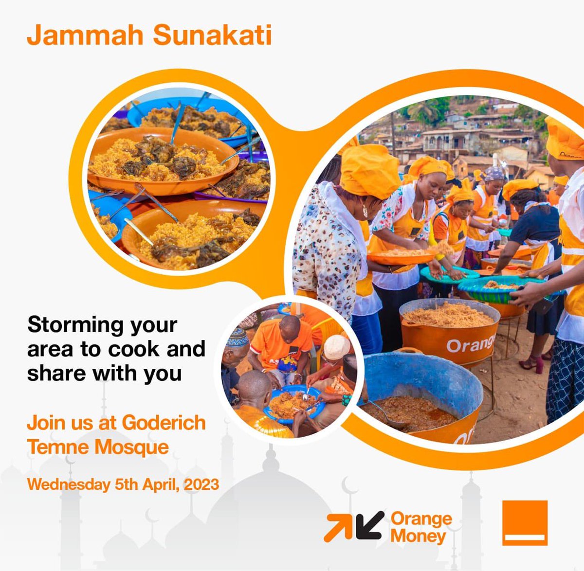 BamiStevens's tweet photo. #JammahSunakati🤲we dae reach na u area tide by Goderich Temne Mosque n cook for the we Muslim pipul dem,OrangeCares🧡💯 https://t.co/HmIFFXlD32