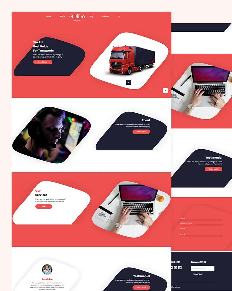 htmldotdesign's tweet image. Guide – Logistic Transport Website template - #logistic #transport #service #webtemplate #webdesign #ui #website #websitedesign #html #websitetemplate #webdesigner #template #graphicdesign #bootstrap #webdevelopment