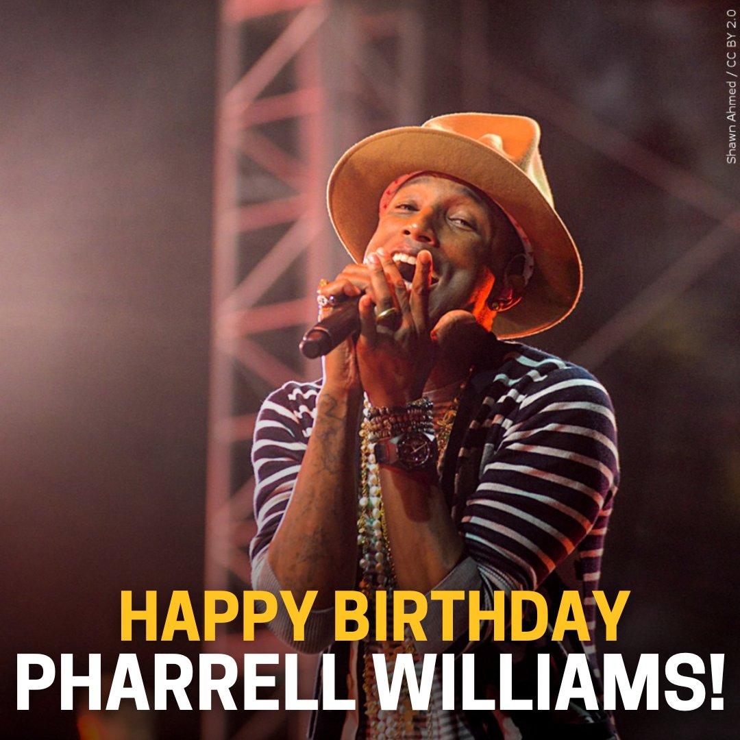 Today is Grammy Award-winning musician/entrepreneur Pharrell Williams\s birthday, lets\s wish him a Happy Birthday! 