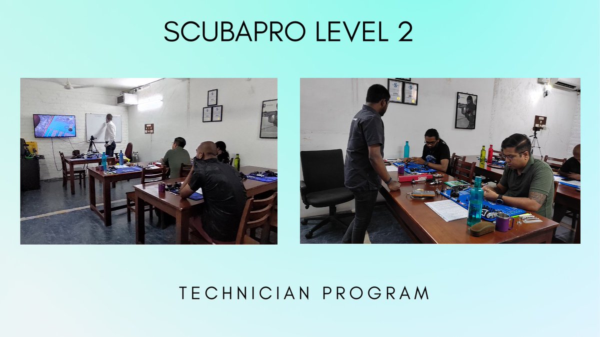 ProscubaMarine's tweet photo. Scubapro Level 2 Technician Program....!!!!!

#scubadiver #scubadiving #level2 #technician #session #pondi #india https://t.co/U8nQn324ZL
