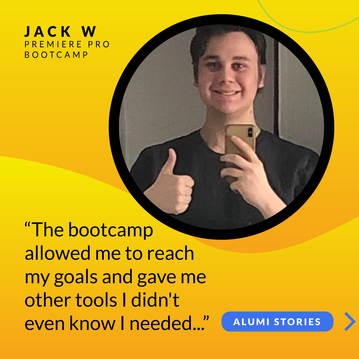 nobledesktop's tweet image. Jack's testimonial about our Premiere Pro Bootcamp just made our day! 🙌💻🎥 We're so happy to have helped him achieve his content editing goals!  #LearnVideoEditing #PremiereProBootcamp #StudentSuccess #NobleDesktop