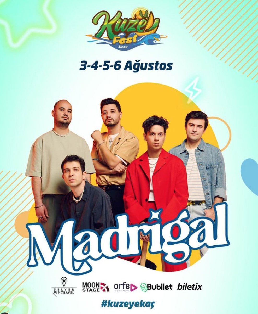 MADRİGAL, en sevilen şarkılarını binlerce kişilik bir koroyla söylemek için bu yaz Kuzey'e geliyor! 😍 İkinci dönem avantajlı biletler için son gün 10 Nisan! 🎟️

#kuzeyfest #kuzeyekaç #madrigal