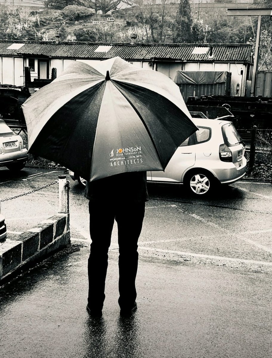 Mr Spinks of Johnson Design Partnership in his mobile office 😃(Welcome to British Somertime). 

#architecture #shropshire #bridgnorth #severnvalleyrailway #workworkwork
