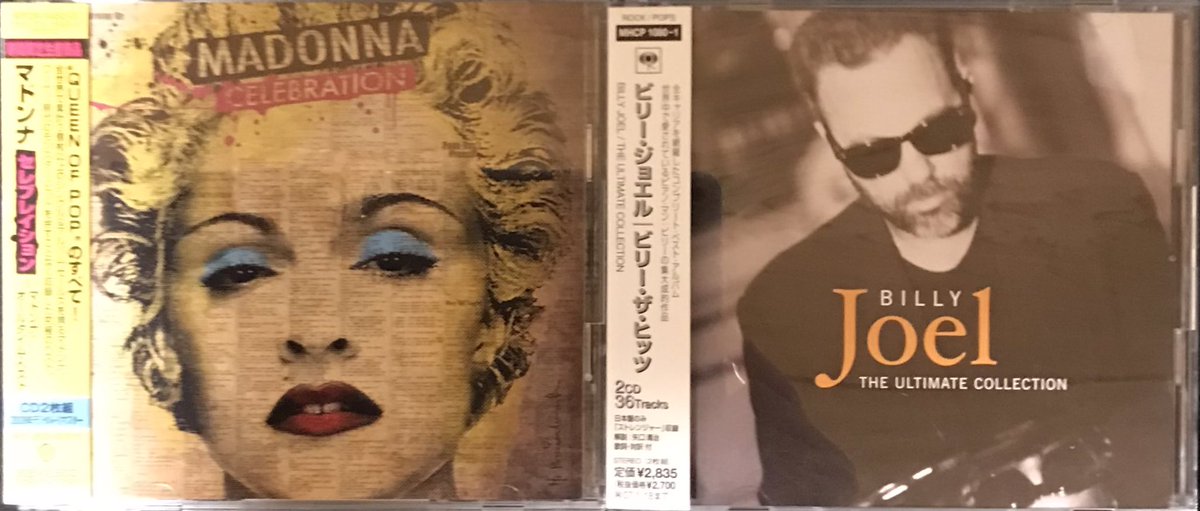 sarah1107jp's tweet photo. 出張先の #Bookoff で #Mdonna と #BillyJoel のベスト盤が安かったので今更ながら購入しました😊両方とも2枚組それぞれ36曲のコンプリート盤
Madonnaのベストは持っていなかったので、全曲デジタルリマスターはありがたいですね🥰
Billy もBilly The Best 以来なので録音技術の進歩が素晴らしい👍🏻 https://t.co/0nrD4h1o40