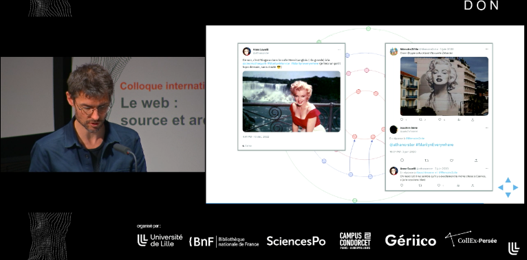 Respadon_Projet's tweet photo. Les travaux du colloque #webarchive #ResPaDon reprennent avec une communication intitulée "Archiver le web littéraire. Défis méthodologiques et conceptuels" par @servanne_m (#CELLF, @LettresSorbonne) et @nicolasauret (@UnivParis8, #Paragraphe)
#marilyneverywhere https://t.co/AqYe5lMNMD