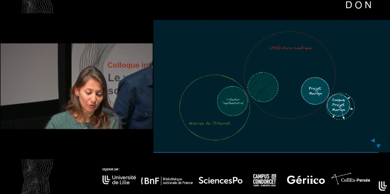 Respadon_Projet's tweet photo. Les travaux du colloque #webarchive #ResPaDon reprennent avec une communication intitulée "Archiver le web littéraire. Défis méthodologiques et conceptuels" par @servanne_m (#CELLF, @LettresSorbonne) et @nicolasauret (@UnivParis8, #Paragraphe)
#marilyneverywhere https://t.co/AqYe5lMNMD