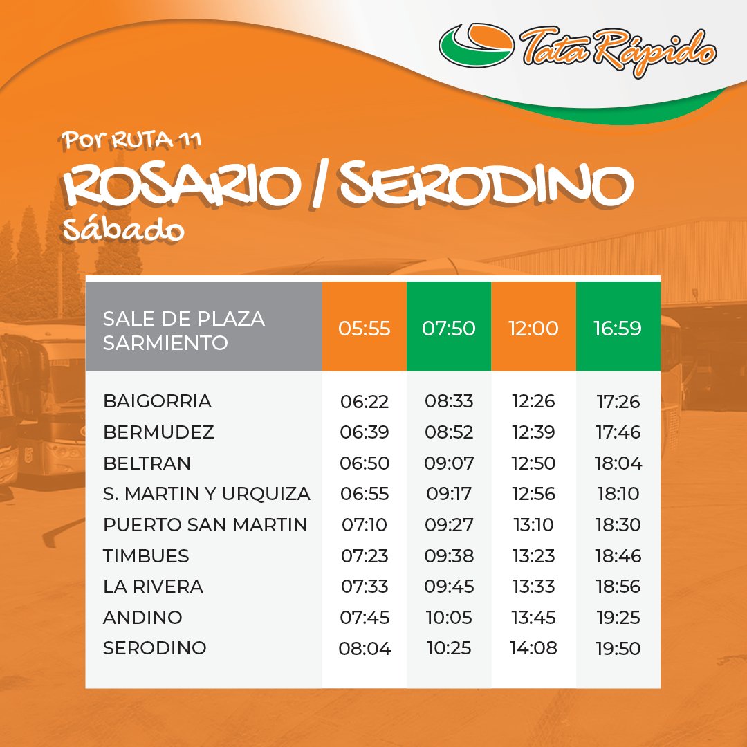 tatarapidook's tweet photo. ℹ️ Línea #SERODINO - #ROSARIO por Ruta 11.
Nuevos horarios a partir del LUNES 10 DE ABRIL. https://t.co/JfVucIBWXG