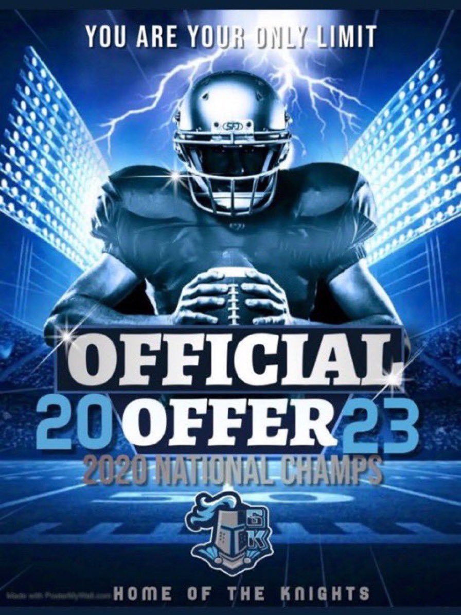 ferby56's tweet photo. I am blessed to receive my first offer from Georgia knights🙏🏾💙 @lwild__96 @GeorgiaKnights1 @nicknonicname https://t.co/BbhfYkjut1