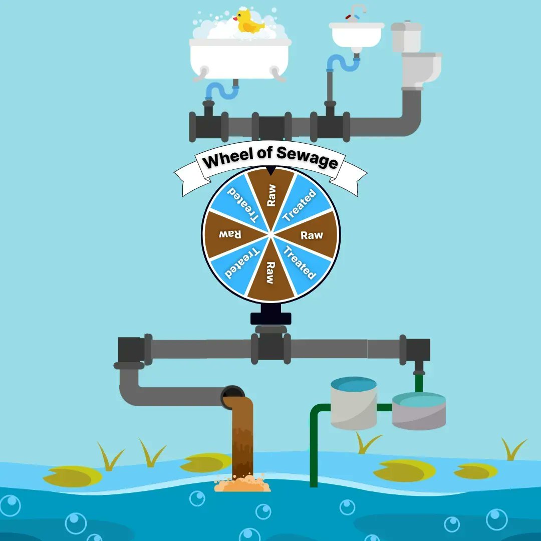 🎰 It's a gamble where our waste goes! Untreated sewage is frequently released into our waterbodies, it's safer to assume that your waste will end up in a river! It’s a disgrace that we are in this state, but you can’t assume your sewage is filtered or treated.