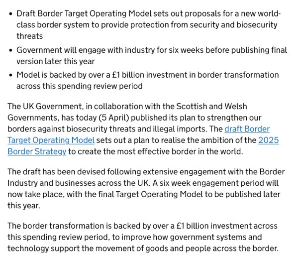 Although the Tories keep cutting services and refusing proper public sector pay rises, they found another £1,000,000,000 on the magic money tree to throw on the Brexit bonfire.

It will be spent on border control enhancements only needed because of Brexit.
gov.uk/government/new…