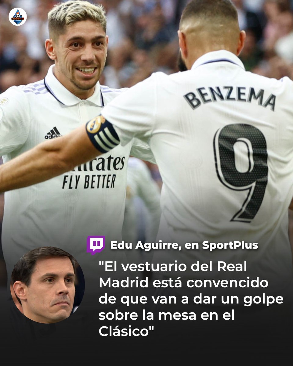 elchiringuitotv's tweet photo. 🙄#EduAguirre sabe cómo está el vestuario blanco y lo tiene claro:  

"Creo que el Real Madrid ganará fácil el Clásico". https://t.co/L7dMMkr8Ov