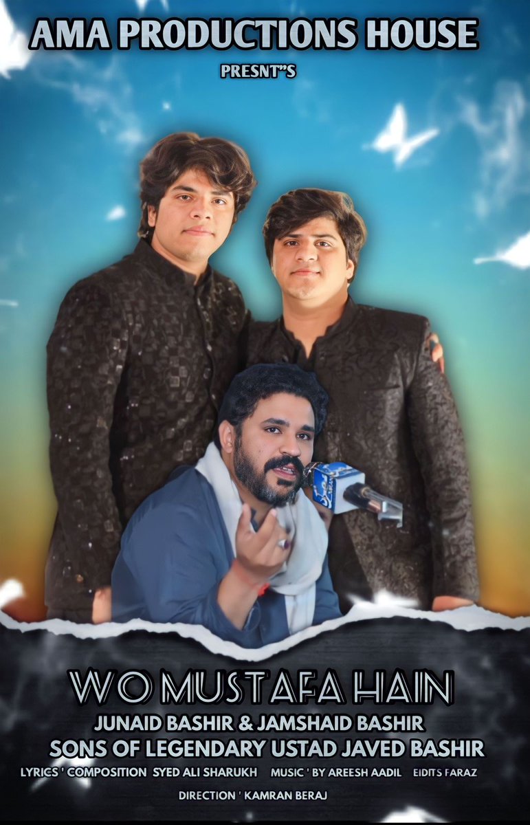 AMAPro06397237's tweet photo. Salam - Junaid Bashir &amp; Jamshaid Bashir 
On AMA Productions' YouTube Channel today at 7 pm (Pakistan Time)

YouTube Link: https://t.co/n2ruxw2eT1

Contact Tel +92-321-595-6482

#Naat #Salam #JunaidBashir #JamshaidBashir #AMAProductions #Ramadan #Ramdan2023 https://t.co/SkS2yIsSaq