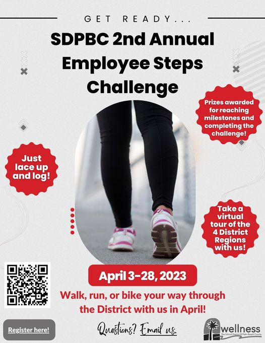 Today is the last day to sign up for the April Steps Challenge! It's easy...just lace up and log your steps to earn prizes and better health! Please join us.
forms.gle/WmY5xczNAw2c86…