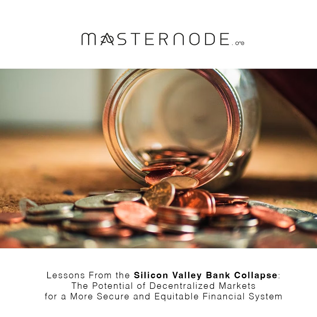 Is the Silicon Valley Bank collapse a warning sign for centralized financial systems? Read our article on the potential of decentralized markets for a more secure and equitable financial future. #bitcoin #finance #crypto #siliconvalleybank 

masternode.one/articles/resea…