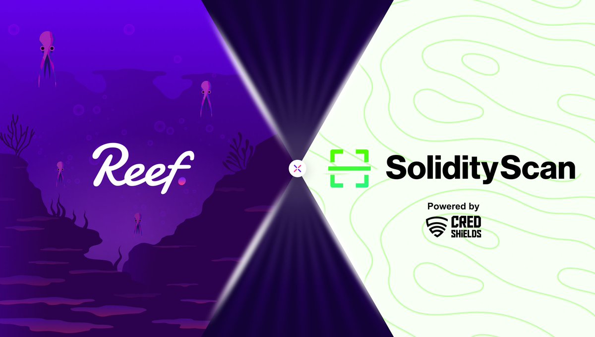 Reef_Chain's tweet image. 1/ 🔥 .@CredShields’ SolidityScan, the smart contract security audit tool, will be integrated into #ReefScan.

Are you a smart contract developer on 🛠🐠 #ReefChain? Make sure your code is secure and free from vulnerabilities with CredShields SolidityScan!