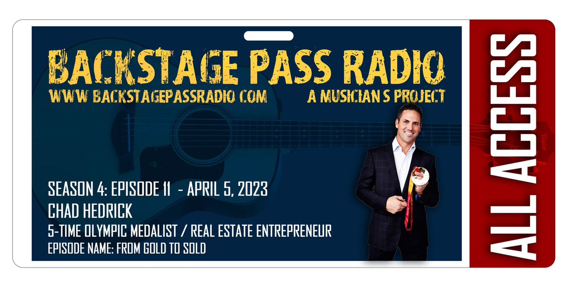S4: E11: Episode 11 is my interview with 5-time Olympic medalist and real estate entrepreneur <a href="/chadhedrick/">Chad Hedrick</a> of Spring Texas. 
The interview can be found at backstagepassradio.com

#ChadHedrick #Olympics #medalist #goldtosold #backstagepassradio #backstagepassradiopodcast