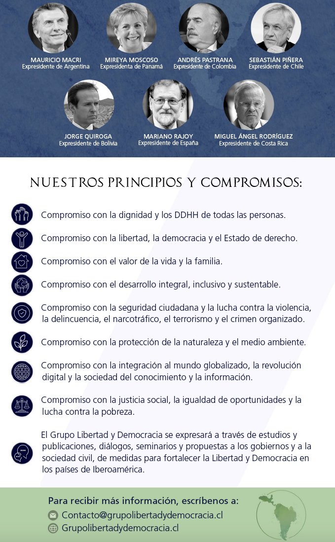 La Libertad y la Democracia están suprimidas, debilitadas o bajo amenaza en muchos países latinoamericanos. Bolivia no es la excepción y, desde donde esté, las defenderé hasta lograr una Iberoamérica unida por ellas. #SinJusticiaNoHayDemocracia #ConPresosPoliticosNoHayLibertad