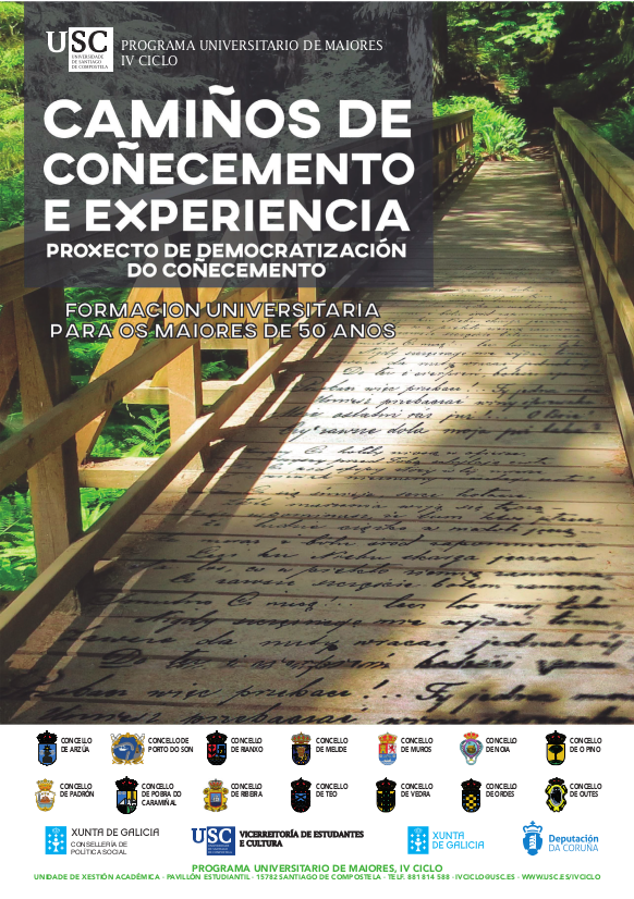 A Universidade de Santiago de Compostela, en colaboración co Concello de Rianxo, lanzou un proxecto de democratización do coñecemento a través do programa universitario de maiores, IV Ciclo chamado Camiños de Coñecemento e experiencia.

Este… concelloderianxo.gal/cultura/-/blog…