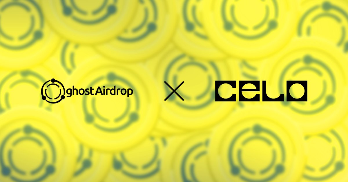 📢#ghostAirdrop is now LIVE on the <a href="/CeloOrg/">Celo</a>  Mainnet enabling users to:

1️⃣Earn $GMV through on-chain referrals
2️⃣Claim FREE #NFT 
3️⃣Receive GMV points on #ghostAirdropBot as $GMV

Claim your FREE JML #gNFT🚀
🔗ghostchain.io/celofreenft

#Airdrop #AirdropAlert #Giveaway #NFTGiveway