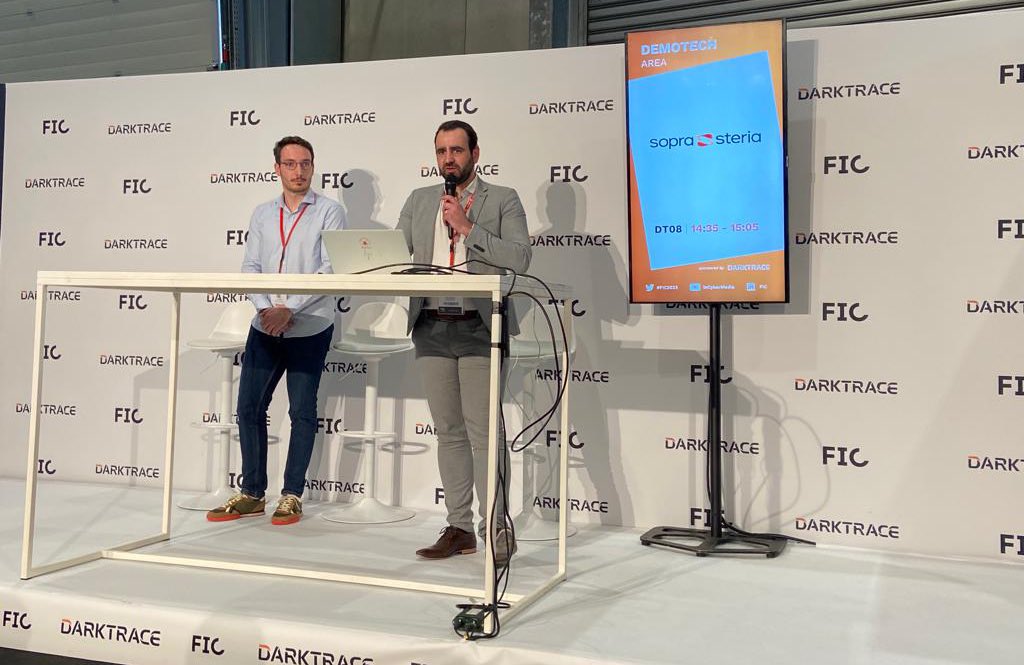 CosquerMalika's tweet photo. RT SopraSteria_fr: #FIC2023 Pierre Verbaere, Product Owner #Cybersécurité « Avec Mactan, faites de votre SIEM un cockpit de supervision pour piloter votre sécurité des SI au plus près de votre réalité opérationnelle. » https://t.co/kmdN1hpoM8 https://t.co/UOH9sTfqMK