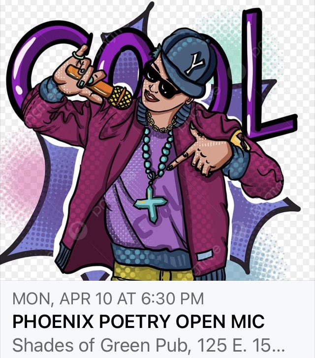 April 10: Shades of Green Pub, 125 E 15th st #nyc 6:30pm Phoenix Poetry is hosting #hiphopartists #openmic #rappers #hiphopculture #poets