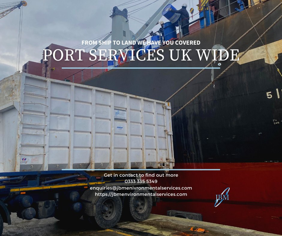 jbmenvironment's tweet photo. Attention UK port operators! Need waste management solutions? JBM Environmental Services offers affordable and eco-friendly services for onshore and offshore waste. Contact us today! 

📞03333355349

#PortWasteManagement #UKPorts https://t.co/IV7VwAt3ag