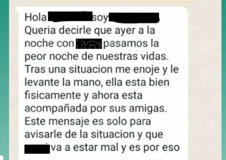 🚨LE PEGÓ A SU NOVIA Y LE AVISÓ A SU SUEGRA: "ME ENOJÉ Y LE LEVANTÉ LA MANO"
- Una estudiante de Odontología sufrió una golpiza de su novio
- El violento le avisó a la madre de la víctima por whatsapp
📍 La Plata
📲 viaszeta.com/2023/04/05/gol…