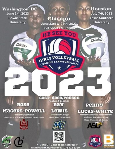 Attention attention ! HBCU Exposure camp is here… save the date &amp; register using the QR code below 🏐🏐🏐🏐🏐