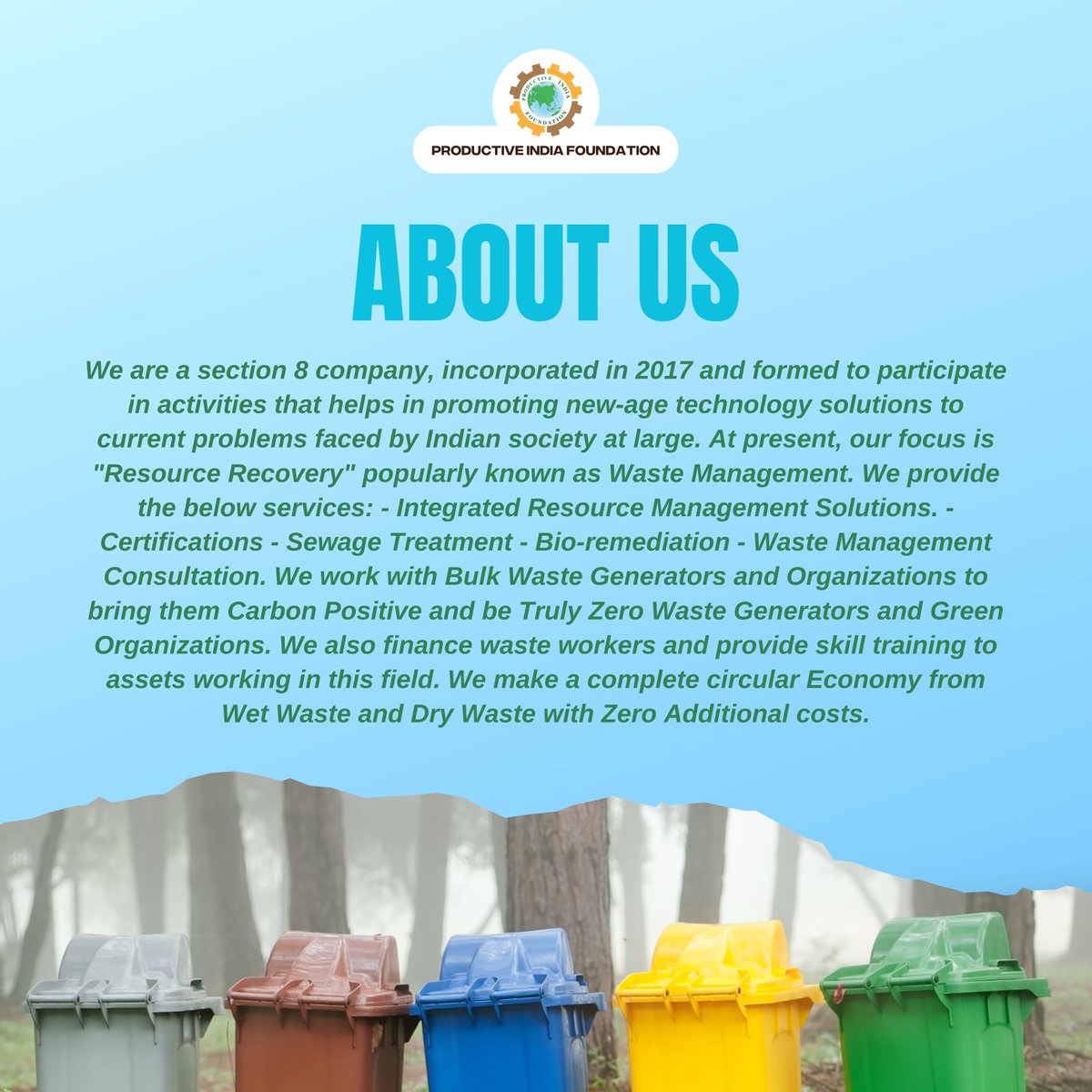 piftech's tweet photo. With a focus on innovation and efficiency, PIFTECH is committed to reducing environmental impact and promoting a circular economy by diverting waste from landfills and turning it into valuable resources through recycling and upcycling.
Join the movement!
#wastemanagement #ngo https://t.co/k14LxDbZjv