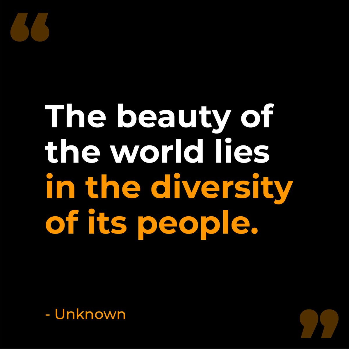 “In diversity there is beauty and there is strength.” - Maya Angelou

#CultureAndSociety
#CelebratingDiversity
#TheBeautyInDiversity