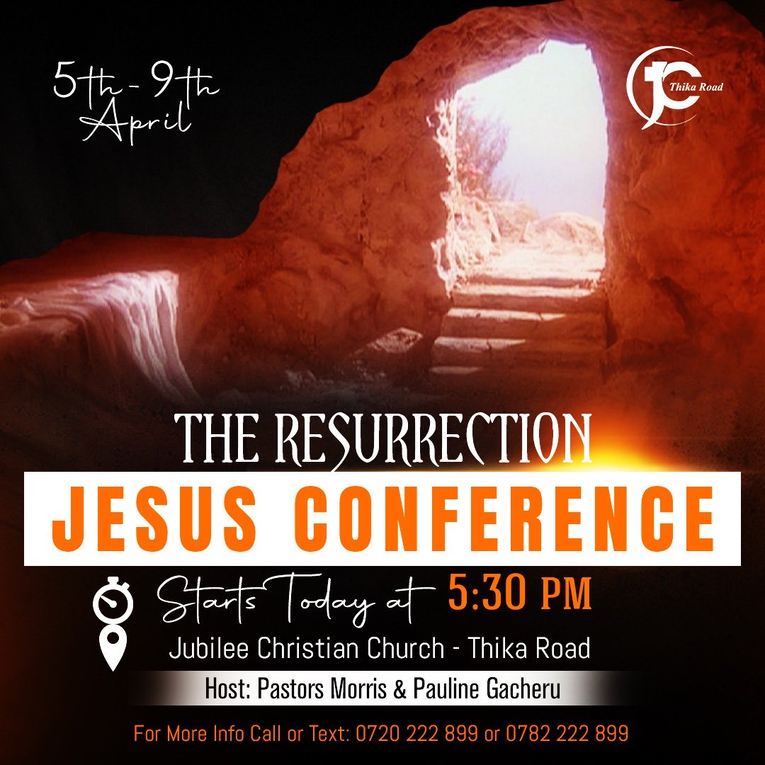 prmorrisgacheru's tweet photo. It’s happening today ⁦@JccThikaRd⁩ 
#TheResurrection
#JesusConference
#WePreachChrist https://t.co/HpM8jFZaFa