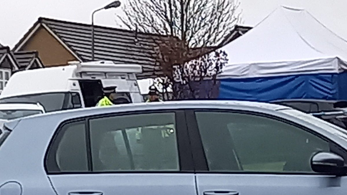 Police are outside Nicola Sturgeon and Peter Murrell's home