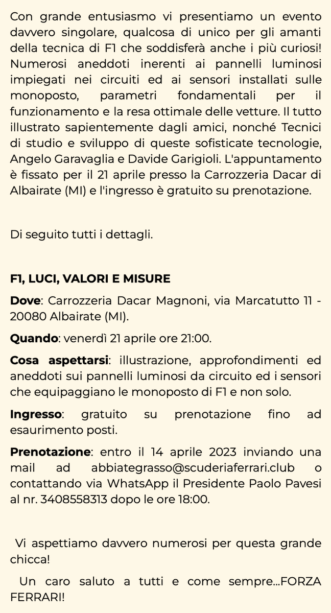 Sfc_Abb's tweet photo. Con grande entusiasmo vi presentiamo un evento davvero singolare, qualcosa di unico per gli amanti della tecnica di #F1 che soddisferà anche i più curiosi! https://t.co/lGhdETNRVI