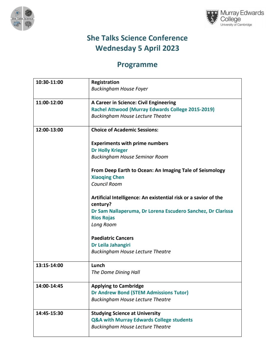 Today we will be at <a href="/MECCambridge/">Murray Edwards College</a> talking about Artificial Intelligence with <a href="/sam123sam_/">Sam Nallaperuma Herzberg</a> &amp; <a href="/lorena_e_s/">Lorena Escudero Sánchez</a> 
Looking forward to an exciting conversation with students at <a href="/Cambridge_Uni/">Cambridge University</a>