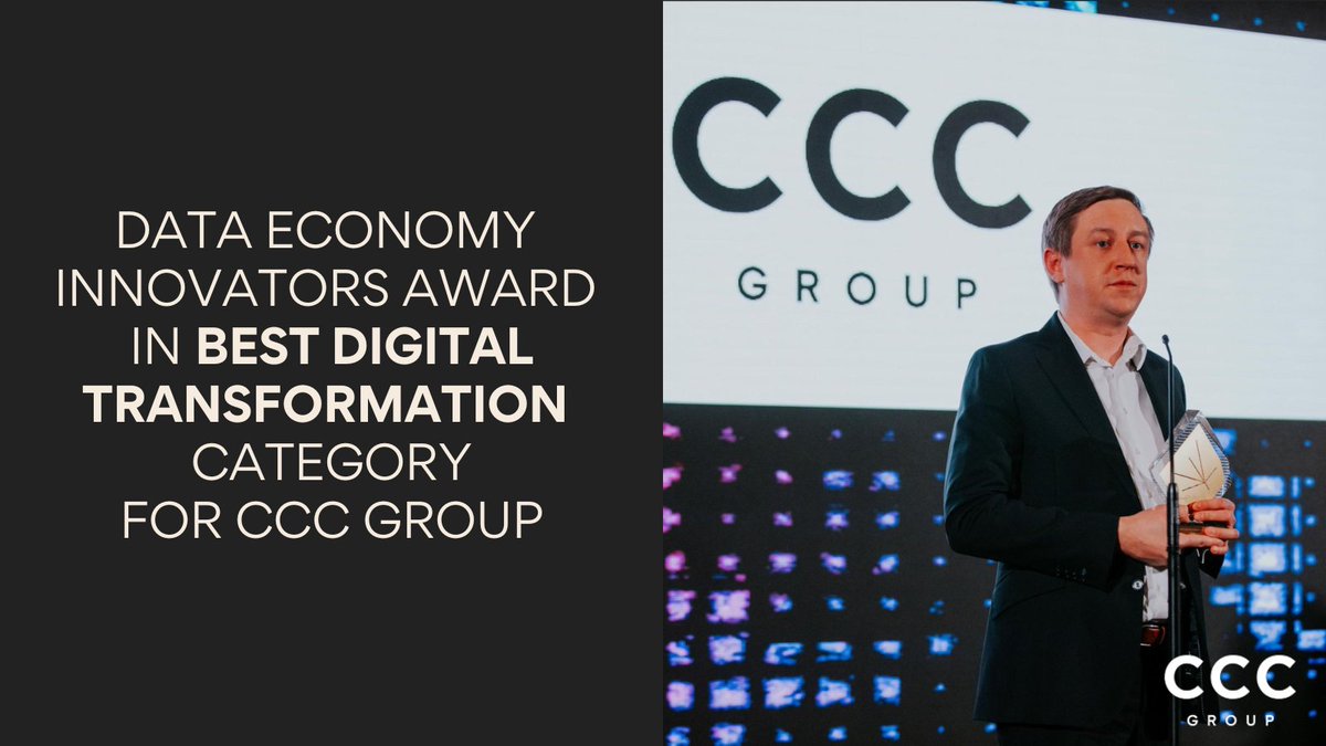 CCCGroup_News's tweet photo. #CCCGroup awarded in the #DataEconomyInnovatorsAwards🏆competition
We have won in the #BestDigitalTransformation category. The jury appreciated the #omnichannel digital solutions we have used in our organization. Thank you! #fashiontech https://t.co/MmCa8vd7sH