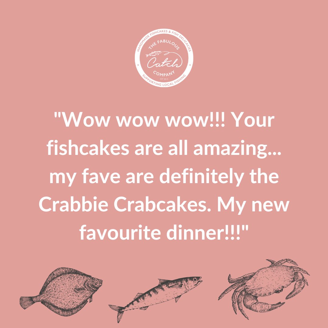 "Wow wow wow!!! Your fishcakes are all amazing... my fave are definitely the Crabbie Crabcakes. My new favourite dinner!!!"
Buy our award-winning crab cakes in our online shop at fabcatchco.co.uk/shop 
Catch 10% off your first order with the code CATCH10

#crabcakes #fabcatchco