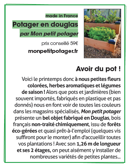 mon_petit_potag's tweet photo. [ ON PARLE DE NOUS 💬 ]

Si les températures printanières se font encore désirer, @LeMensuelMag n'a lui pas attendu pour partager ce bon plan de #saison ! 🌼

👉 #Planter et #cultiver avec "Mon Petit Potager" en bois français ! (https://t.co/yLagZ3pKdk) https://t.co/6MKxElYpBR