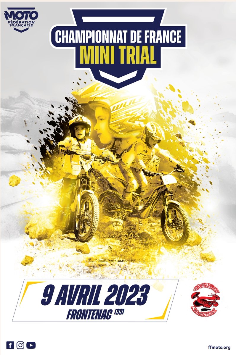 ffmoto's tweet photo. 🟢Championnat de France #MiniTrial 2023 🟢Frontenac-33 - 9 avril (1/5) : Le Mini Trial démarre ce week-end dans le Sud-Ouest !
➡️Pour + d'information : https://t.co/KMsgWm2yVo
#ffmoto https://t.co/B8pVkJH1yi