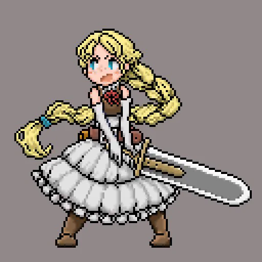 最近人生初のドット絵を描く機会があって、描いてみたらめっちゃ楽しい。そんな訳でマイブーム中のドット絵の姫さま。 