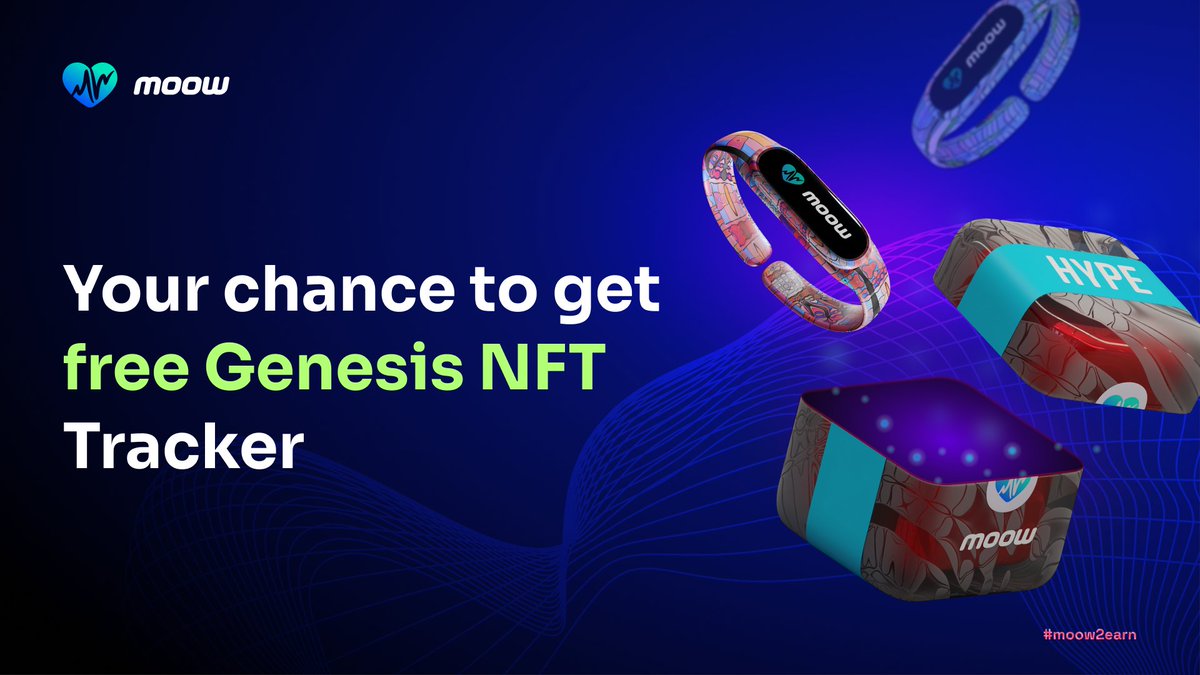 moow2earn's tweet photo. You still have a chance to get your Free NFT Genesis Tracker 🔥

We have about 200 (out of 1800) absolutely free Genesis NFT Trackers left for our community 💙

Don’t miss your chance! Be a MOOWER 🔥

#MoveOrOthersWill https://t.co/xQAIDigwAS