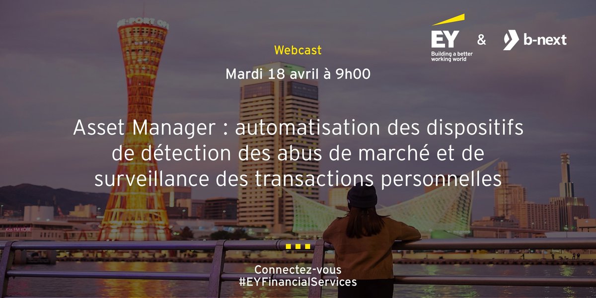 BIMIEY's tweet photo. Quels sont les enjeux de l’automatisation des dispositifs de détection des abus de marché et de surveillance des transactions personnelles ?

➡ Inscrivez-vous au webcast organisé par #EYConsulting et b-next le 18 avril à 9h : https://t.co/6ACXAPD84Q... https://t.co/skRLcaBve2