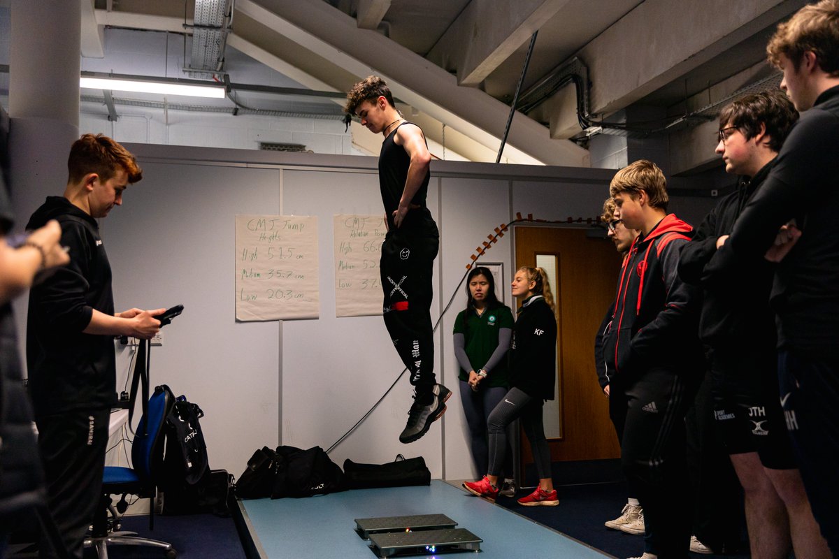 FarrisDominic's tweet photo. This years #NBD2023 event run between @UniofExeter and @ExeterChiefs was a great day with students from @ExeterCollege and @Truro_Penwith checking out both labs and learning about biomechanics in sport and health https://t.co/qgMjiYGUna