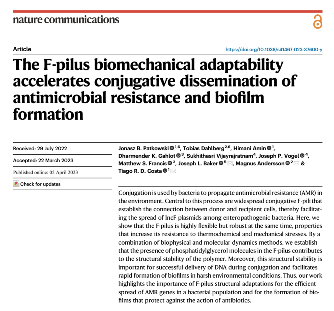 Jonasz B. Patkowski (@jonaszpatkowski) on Twitter photo Super happy to see our paper on #AMR out in <a href="/NatureComms/">Nature Communications</a> ! 🤩
Thanks to <a href="/CostaT_Lab/">Tiago Costa</a> <a href="/HimaniAmin/">Himani Amin</a> at <a href="/CBRB_Imperial/">CBRB</a> <a href="/ImperialSci/">Imperial Sciences</a> <a href="/ImperialLifeSci/">Imperial Life Sciences</a> for great teamwork!
Below a brief summary of what we found out👇
You can read the whole thing here: nature.com/articles/s4146… Super happy to see our paper on #AMR out in <a href="/NatureComms/">Nature Communications</a> ! 🤩
Thanks to <a href="/CostaT_Lab/">Tiago Costa</a> <a href="/HimaniAmin/">Himani Amin</a> at <a href="/CBRB_Imperial/">CBRB</a> <a href="/ImperialSci/">Imperial Sciences</a> <a href="/ImperialLifeSci/">Imperial Life Sciences</a> for great teamwork!
Below a brief summary of what we found out👇
You can read the whole thing here: nature.com/articles/s4146…